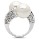 Fashion Rings 0W025 Rhodium Brass Ring with AAA Grade CZ