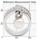 Fashion Rings 0W031 Rhodium Brass Ring with AAA Grade CZ