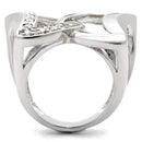 Fashion Rings 0W050 Rhodium Brass Ring with AAA Grade CZ