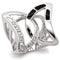 Fashion Rings 0W050 Rhodium Brass Ring with AAA Grade CZ