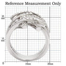 Fashion Rings 0W061 Rhodium Brass Ring with AAA Grade CZ