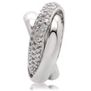 Fashion Rings 0W065 Rhodium Brass Ring with AAA Grade CZ
