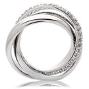 Fashion Rings 0W065 Rhodium Brass Ring with AAA Grade CZ
