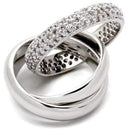 Fashion Rings 0W065 Rhodium Brass Ring with AAA Grade CZ