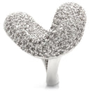 Fashion Rings 0W066 Rhodium Brass Ring with AAA Grade CZ