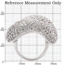 Fashion Rings 0W066 Rhodium Brass Ring with AAA Grade CZ