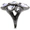 Fashion Rings 0W120 Ruthenium Brass Ring with AAA Grade CZ
