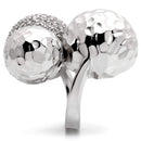 Fashion Rings 0W121 Rhodium Brass Ring with AAA Grade CZ