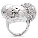 Fashion Rings 0W121 Rhodium Brass Ring with AAA Grade CZ