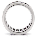 Fashion Rings 0W128 Rhodium Brass Ring with AAA Grade CZ in Amethyst