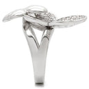 Fashion Rings 0W147 Rhodium Brass Ring with AAA Grade CZ