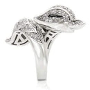 Fashion Rings 0W185 Rhodium Brass Ring with AAA Grade CZ