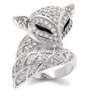 Fashion Rings 0W185 Rhodium Brass Ring with AAA Grade CZ