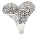 Fashion Rings 0W216 Rhodium Brass Ring with AAA Grade CZ