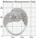 Fashion Rings 0W216 Rhodium Brass Ring with AAA Grade CZ