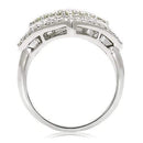 Fashion Rings 0W220 Rhodium Brass Ring with AAA Grade CZ in Topaz
