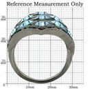 Fashion Rings 0W235 Ruthenium Brass Ring with Top Grade Crystal