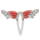 Fashion Rings 0W241 Rhodium Brass Ring with AAA Grade CZ