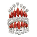 Fashion Rings 0W241 Rhodium Brass Ring with AAA Grade CZ