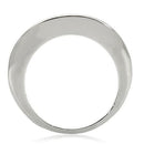Fashion Rings 0W242 Rhodium + Ruthenium Brass Ring with AAA Grade CZ