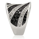 Fashion Rings 0W242 Rhodium + Ruthenium Brass Ring with AAA Grade CZ