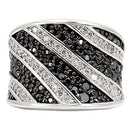Fashion Rings 0W242 Rhodium + Ruthenium Brass Ring with AAA Grade CZ