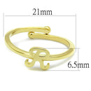 Gold Band Ring LO3996 Flash Gold Brass Ring