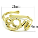 Gold Band Ring LO4002 Flash Gold Brass Ring