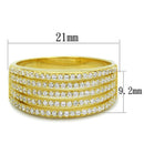 Gold Engagement Rings TS254 Gold 925 Sterling Silver Ring with CZ