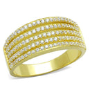 Silver Jewelry Rings Gold Engagement Rings TS254 Gold 925 Sterling Silver Ring with CZ Alamode Fashion Jewelry Outlet