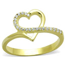 Silver Jewelry Rings Gold Engagement Rings TS308 Gold 925 Sterling Silver Ring with CZ Alamode Fashion Jewelry Outlet