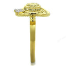 Gold Engagement Rings TS320 Gold+Rhodium 925 Sterling Silver Ring with CZ