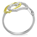 Silver Jewelry Rings Gold Engagement Rings TS321 Gold+Rhodium 925 Sterling Silver Ring with CZ Alamode Fashion Jewelry Outlet