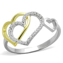 Gold Engagement Rings TS321 Gold+Rhodium 925 Sterling Silver Ring with CZ
