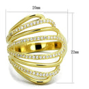 Gold Engagement Rings TS379 Gold 925 Sterling Silver Ring with CZ