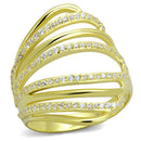 Gold Engagement Rings TS379 Gold 925 Sterling Silver Ring with CZ