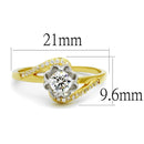 Gold Engagement Rings TS542 Gold+Rhodium 925 Sterling Silver Ring with CZ