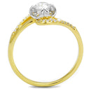 Gold Engagement Rings TS542 Gold+Rhodium 925 Sterling Silver Ring with CZ