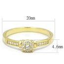 Gold Engagement Rings TS597 Gold 925 Sterling Silver Ring with CZ