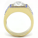 Silver Jewelry Rings Gold Nugget Ring TK3269 Gold - Stainless Steel Ring with Top Grade Crystal Alamode Fashion Jewelry Outlet