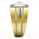 Silver Jewelry Rings Gold Nugget Ring TK3269 Gold - Stainless Steel Ring with Top Grade Crystal Alamode Fashion Jewelry Outlet