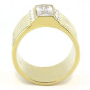 Gold Nugget Ring TK3581 Gold - Stainless Steel Ring with AAA Grade CZ