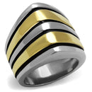 Gold Pinky Ring TK2367 Two-Tone Gold - Stainless Steel Ring with Epoxy