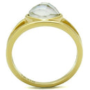 Gold Pinky Ring TK2908 Gold - Stainless Steel Ring with Precious Stone