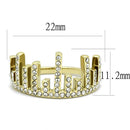 Gold Promise Rings TK3129 Gold - Stainless Steel Ring with Crystal