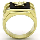 Gold Ring For Men TK793 Gold - Stainless Steel Ring with Semi-Precious