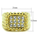 Gold Ring For Men TK940G Gold - Stainless Steel Ring with Crystal
