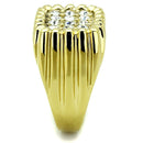 Gold Ring For Men TK940G Gold - Stainless Steel Ring with Crystal