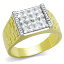 Gold Ring For Men TS412 Gold+Rhodium 925 Sterling Silver Ring with CZ