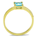 Gold Ring For Men TS559 Gold 925 Sterling Silver Ring with AAA Grade CZ